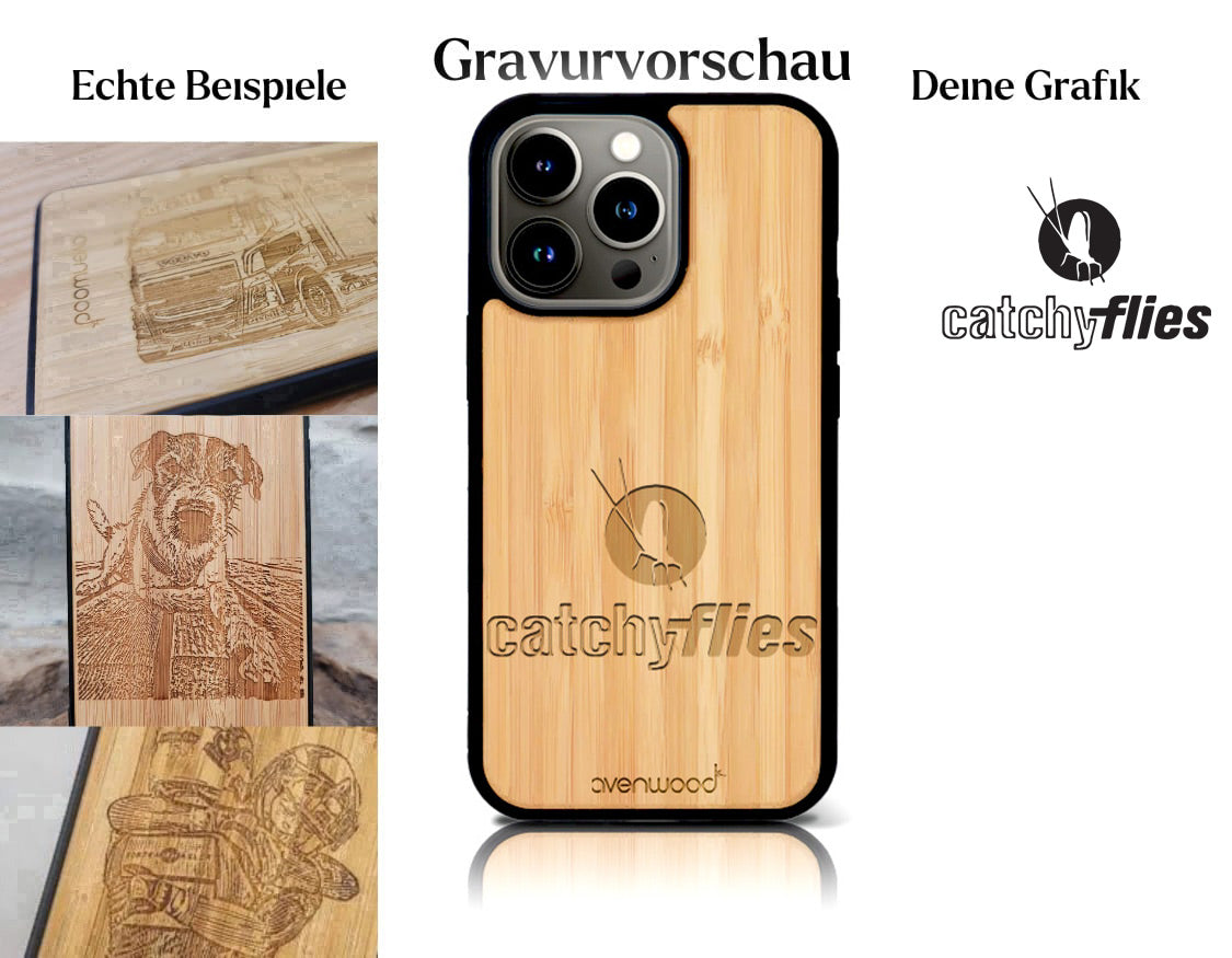 INDIVIDUELL iPhone 14 Pro Max Bambus-Kunststoff